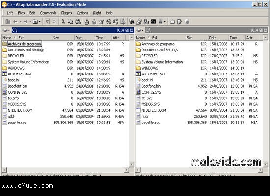 Utilidades Windows Administrar archivos Altap Salamander 2.5