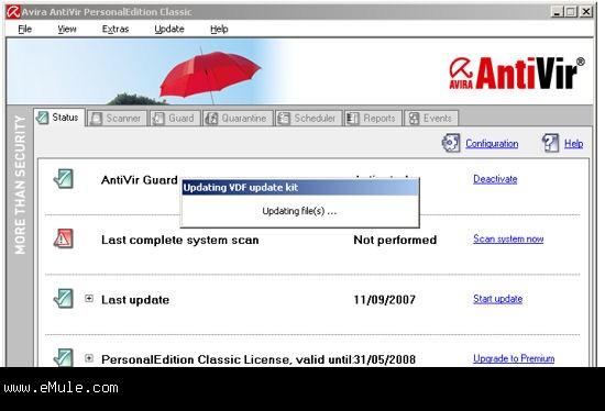 Avira AntiVir Personal Incremental VDF Virus Definitions 11/01/08