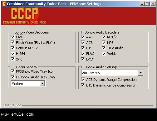 CCCP Combined Community Codec Pack Vista/XP/2000 2021-07-22